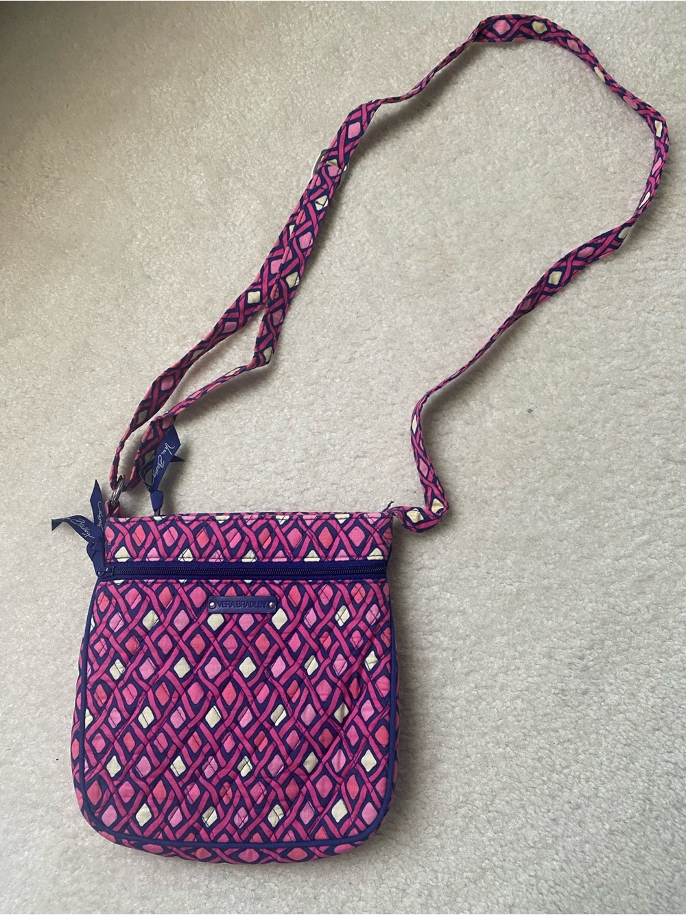 Vera Bradley Hot Pink Geometric Crossbody Bag
